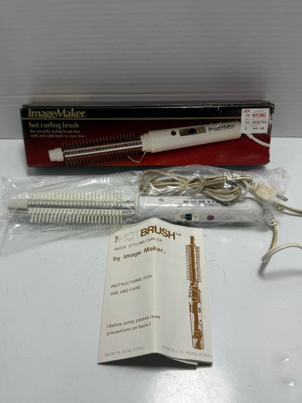 Vintage ImageMaker Hot Curling Brush 6001PL Open Box New Sealed Combs Tested